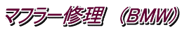 マフラー修理　（BMW)